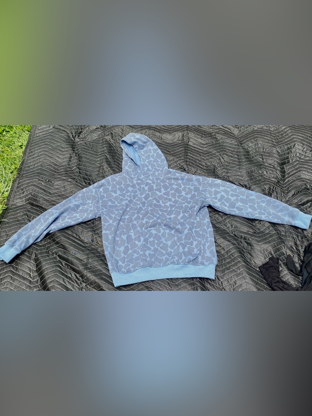 Gilded Intent Light Blue Patterned Women’s Hoodie